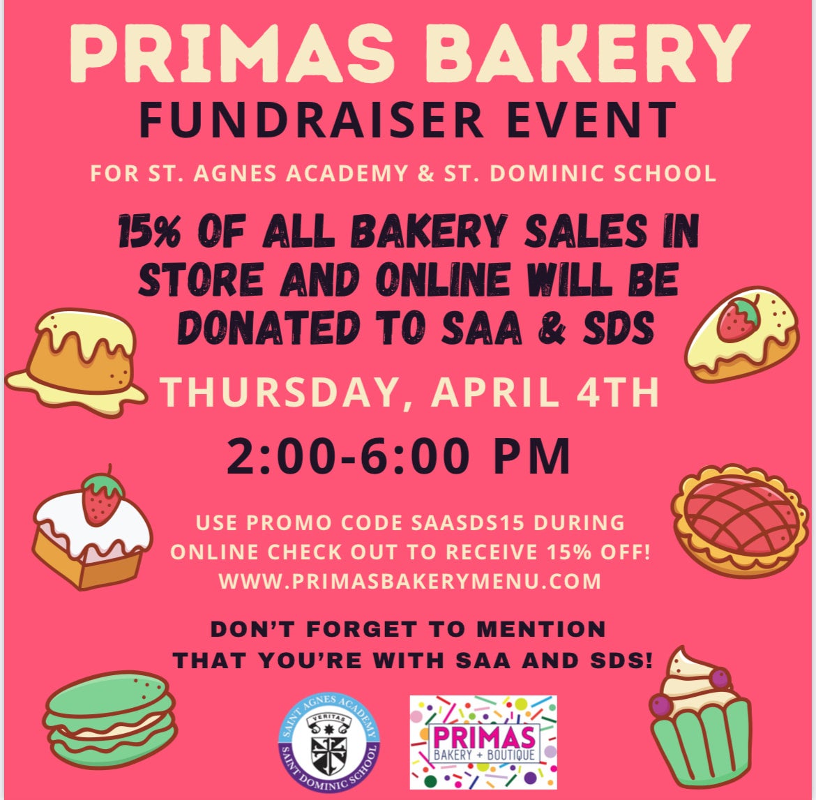 Events at Primas Primas Bakery Boutique